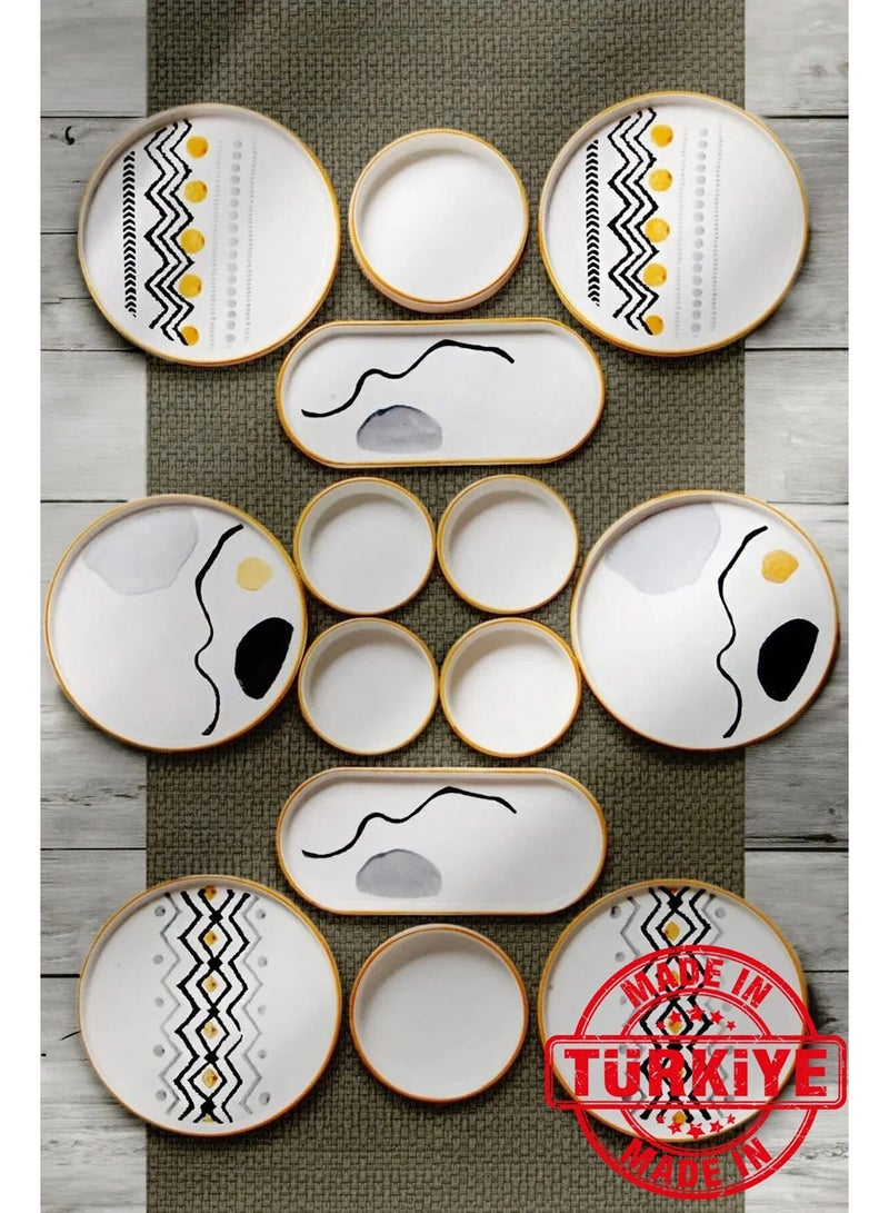 14-Piece 6-Person Axial Stackable Breakfast Set – Made in Turkey